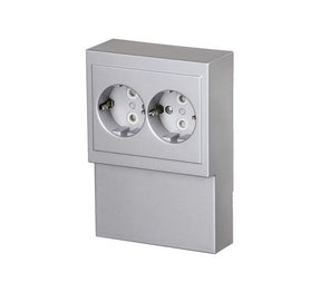 Pistorasia ABB Impressivo 2-osainen 16A IP21 PPJ HL Lista Alumiini - KarelianStore