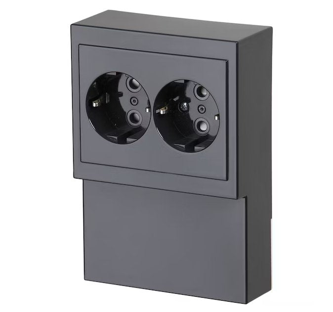 Pistorasia ABB Impressivo 2-osainen 16A IP21 PPJ HL Lista Antrasiitti - KarelianStore