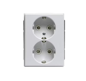 Pistorasia ABB Impressivo 2-osainen 16A IP21 UKJ Haaroitusliittimet Valkoinen - KarelianStore