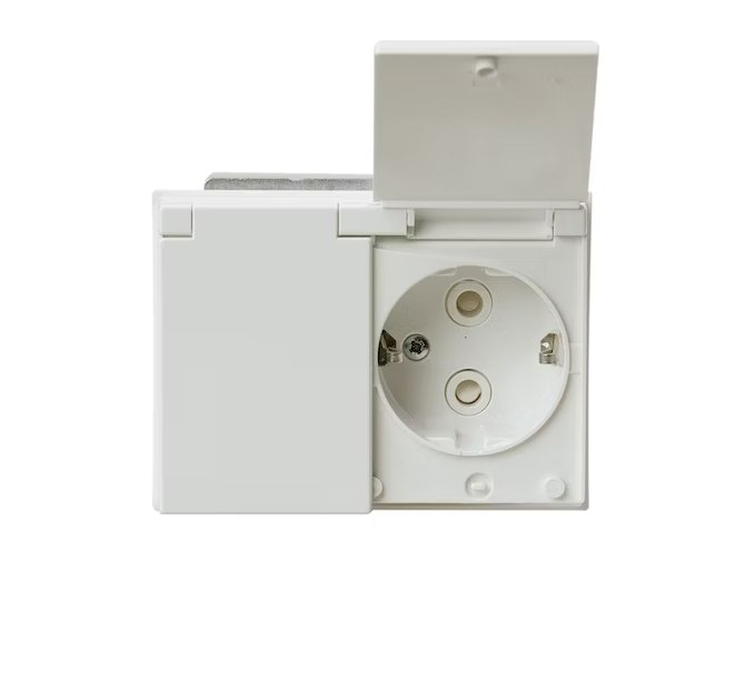 Pistorasia ABB Impressivo 2-osainen 16A IP21 UKJ HL Läppäkansi - KarelianStore