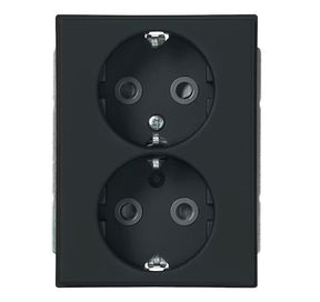 Pistorasia ABB Impressivo 2-osainen 16A IP21 UKJ HL Musta - KarelianStore