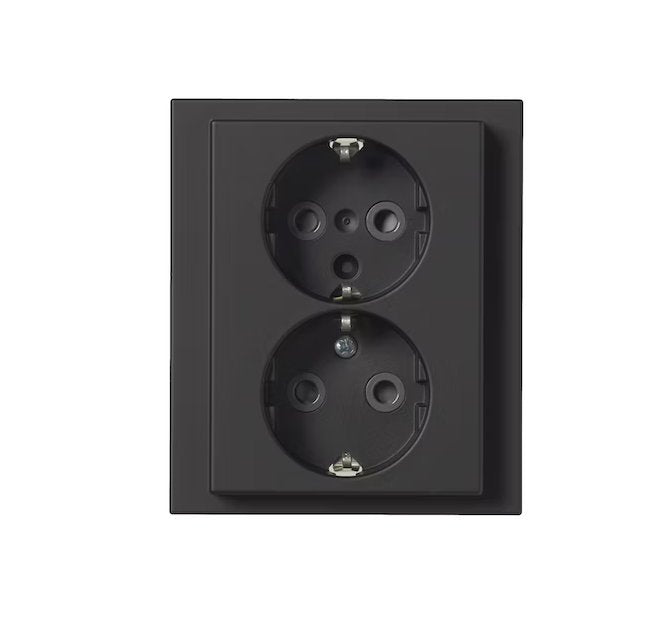 Pistorasia ABB Impressivo 2-osainen 16A IP21 UPJ Haaroitusliittimet Mattamusta - KarelianStore