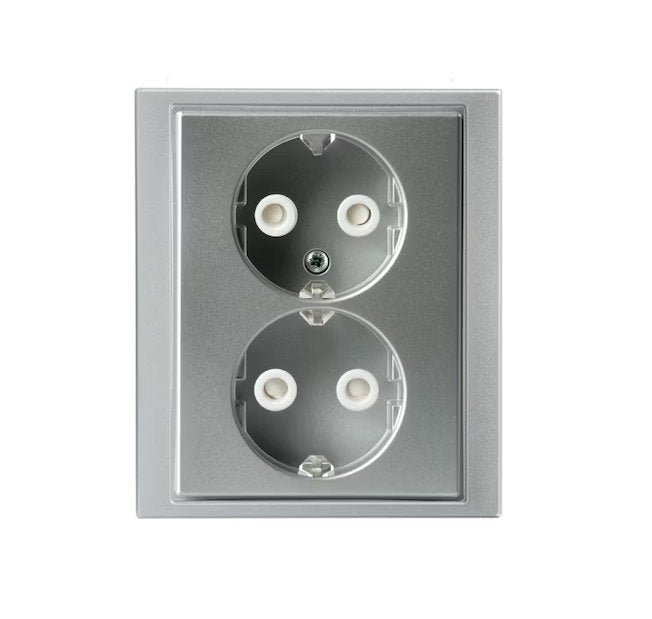 Pistorasia ABB Impressivo 2-osainen 16A IP21 UPJ HL Alumiini - KarelianStore