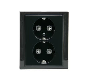 Pistorasia ABB Impressivo 2-osainen 16A IP21 UPJ HL Antrasiitti - KarelianStore