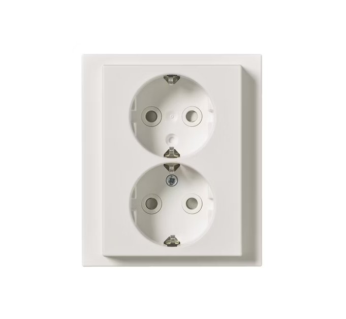 Pistorasia ABB Impressivo 2-osainen 16A IP21 UPJ HL Mattavalkoinen - KarelianStore