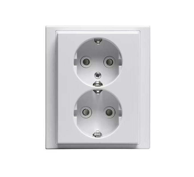 Pistorasia ABB Impressivo 2-osainen 16A IP21 UPJ HL Valkoinen 100 kpl - KarelianStore