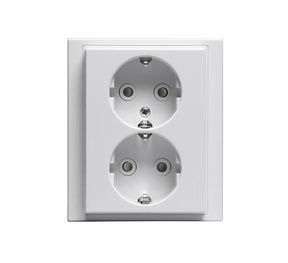 Pistorasia ABB Impressivo 2-osainen 16A IP21 UPJ HL Valkoinen 100 kpl - KarelianStore