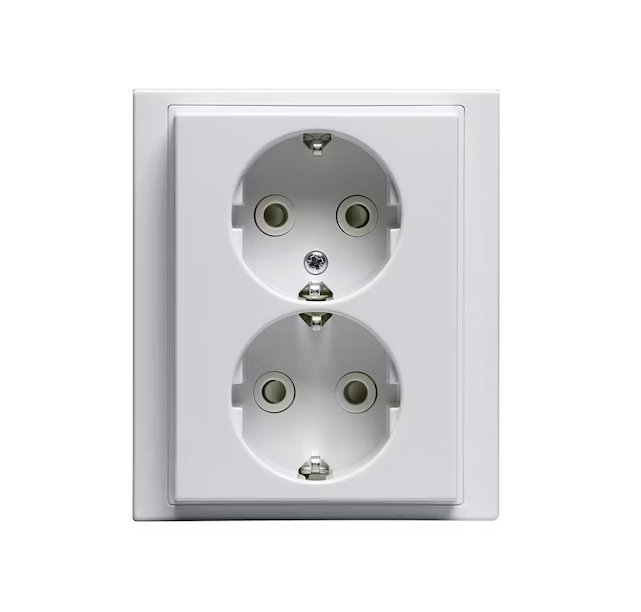 Pistorasia ABB Impressivo 2-osainen 16A IP21 UPJ HL Valkoinen - KarelianStore