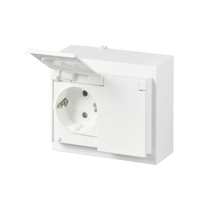 Pistorasia ABB Impressivo 2-osainen 16A IP44 PPJ 1x Mattavalkoinen - KarelianStore