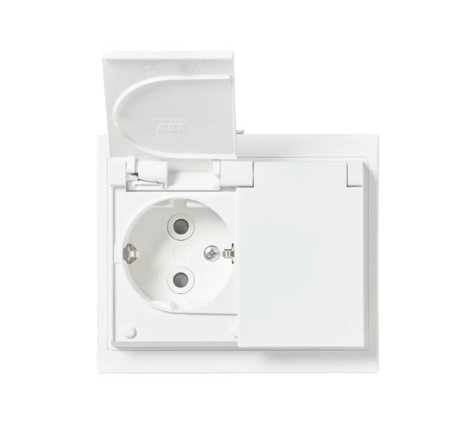 Pistorasia ABB Impressivo 2-osainen 16A IP44 UKJ HL Mattavalkoinen - KarelianStore