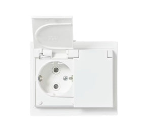 Pistorasia ABB Impressivo 2-osainen 16A IP44 UKJ HL Mattavalkoinen - KarelianStore