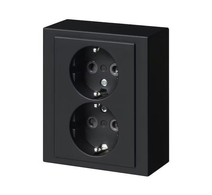 Pistorasia ABB Impressivo 2-osainen Pinta 402EA-885P Mattamusta 10 kpl - KarelianStore