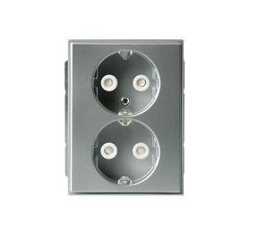 Pistorasia ABB Impressivo 2s 16A IP21 UKJ HL Alumiini - KarelianStore