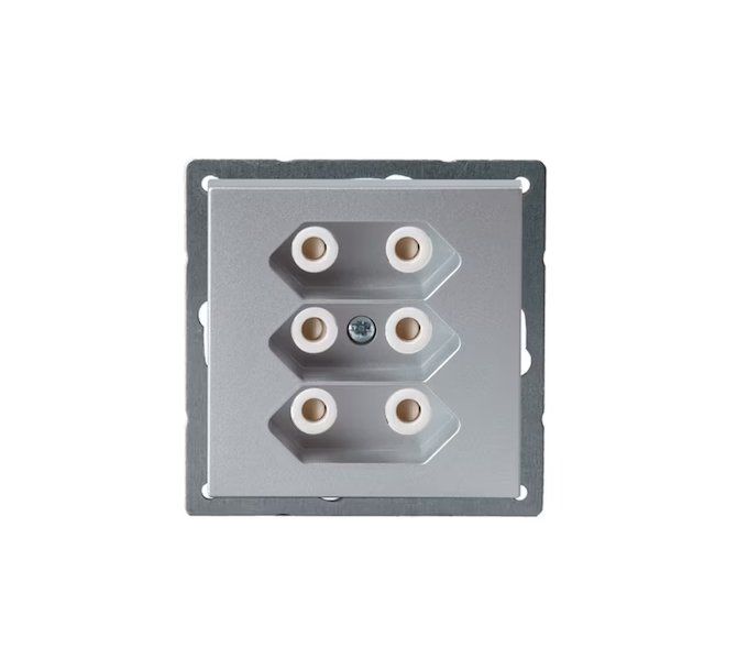 Pistorasia ABB Impressivo 3E 2,5A IP21 UKJ 2x Alumiini - KarelianStore