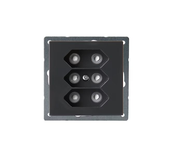 Pistorasia ABB Impressivo 3E 2.5A IP21 UKJ 2x Antrasiitti - KarelianStore