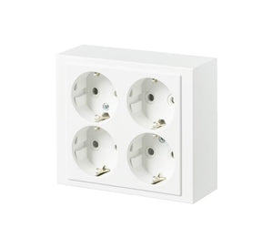 Pistorasia ABB Impressivo 4-osainen 16A IP21 PPJ HL Mattavalkoinen - KarelianStore