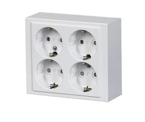 Pistorasia ABB Impressivo 4-osainen 16A IP21 PPJ HL Valkoinen - KarelianStore