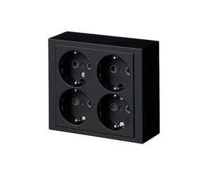 Pistorasia ABB Impressivo 4-osainen 16A PPJ HL Musta - KarelianStore