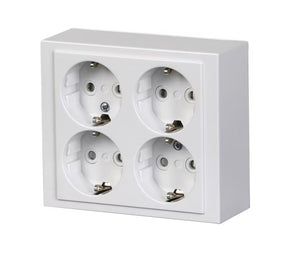 Pistorasia ABB Impressivo Pinta 4-osainen 404EA-84P Valkoinen 10 KPL - KarelianStore