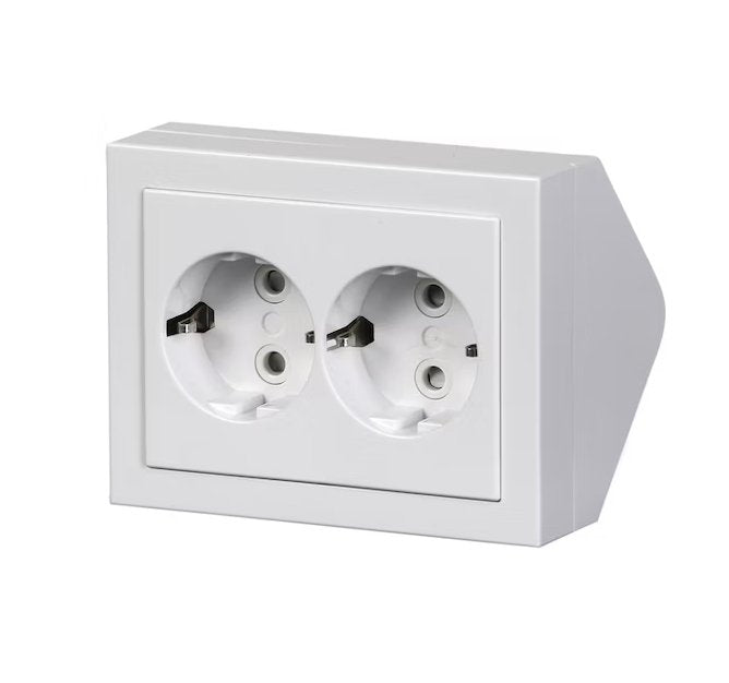 Pistorasia ABB Impressivo Pinta Kulma 2-osainen 402EE-84P Valkoinen 10 KPL - KarelianStore