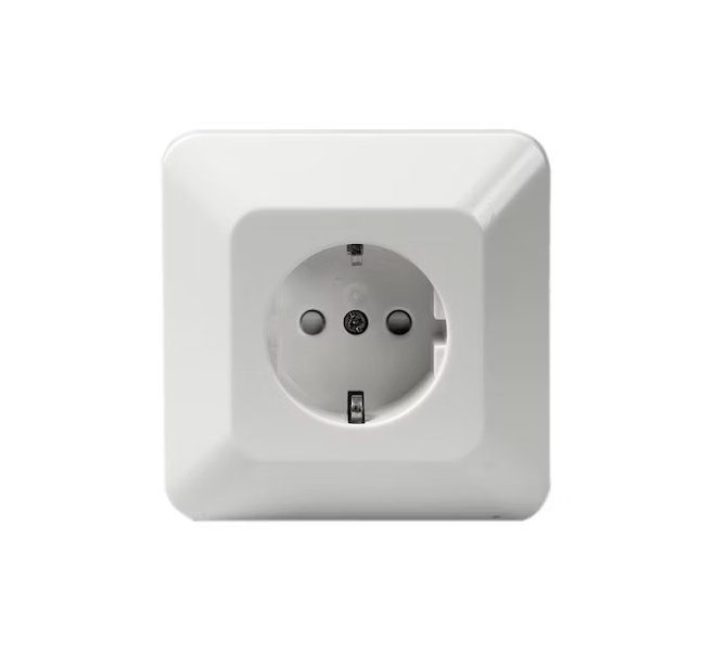 Pistorasia ABB Jussi 1-osainen 16A IP21 UPJ 0x Valkoinen - KarelianStore