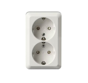 Pistorasia ABB Jussi 2-osainen 16A IP21 PPj HL Valkoinen - KarelianStore