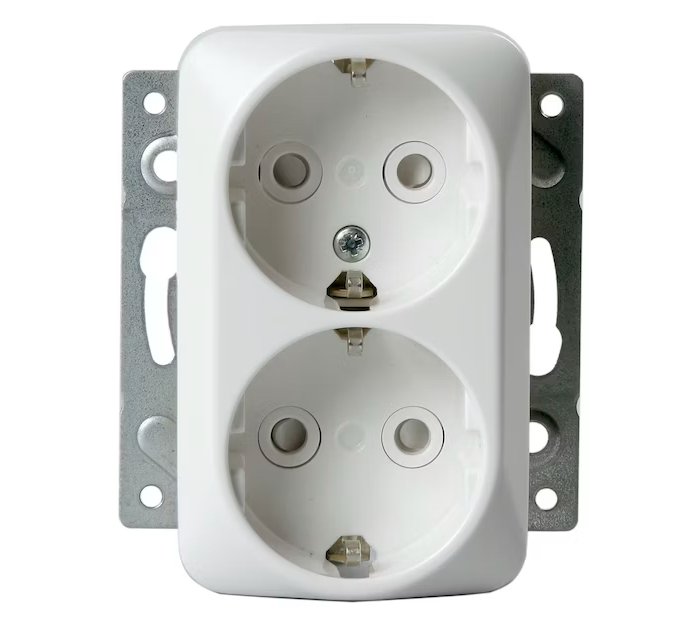 Pistorasia ABB Jussi 2-osainen 16A IP21 UKJ HL Valkoinen Kynnet - KarelianStore