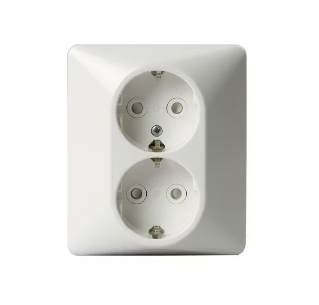 Pistorasia ABB Jussi 2-osainen 16A IP21 UPJ HL Valkoinen - KarelianStore