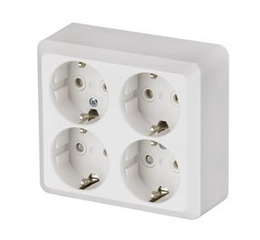 Pistorasia ABB Jussi 4-osainen 16A IP21 PPJ HL Valkoinen - KarelianStore