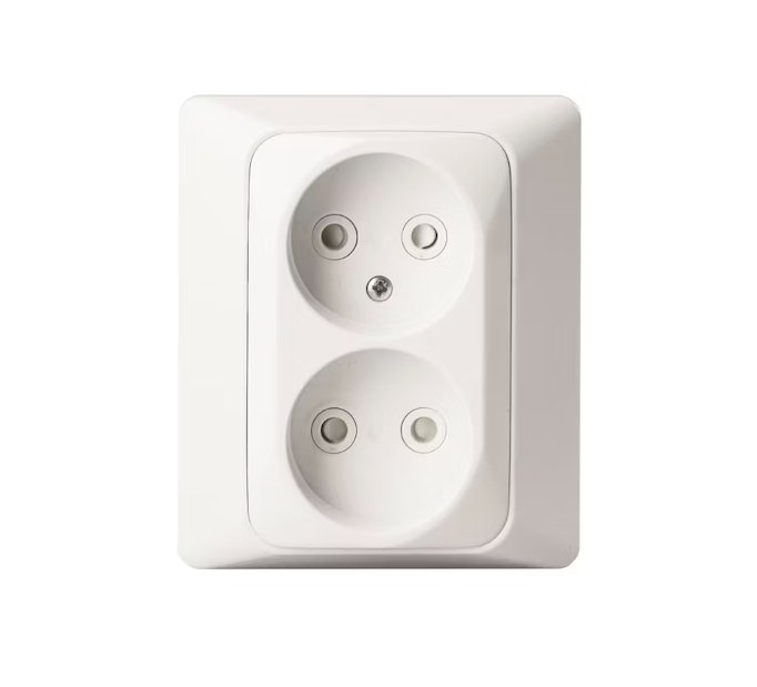 Pistorasia ABB Jussi Uppo 2-osainen 0-LK+Kehys 302UJP 10 kpl - KarelianStore