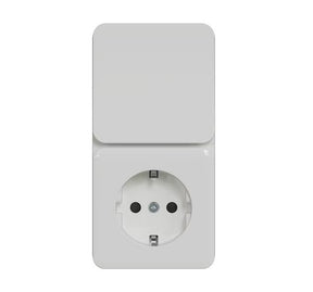 Pistorasia + Kytkin Schneider Electric Exxact IP21 PPJ Valkoinen - KarelianStore