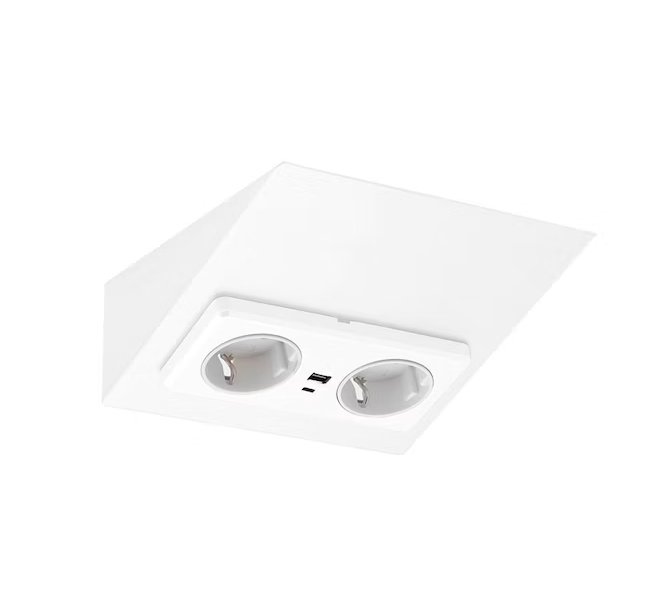 Pistorasia Limente USB MIni-2C S2 16A IP20 PPR Valkoinen - KarelianStore