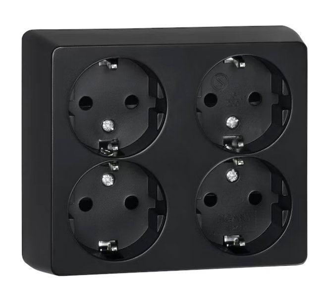 Pistorasia Opal Pinta 4-osainen 16A IP20 PPR musta - KarelianStore