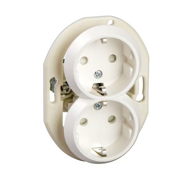 Pistorasia Schneider Electric 2-osainen 16A 230V IP21 Valkoinen - KarelianStore