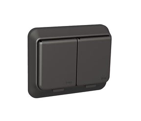 Pistorasia Schneider Electric 2-osainen 16A IP44 UPJ 2x Antrasiitti - KarelianStore