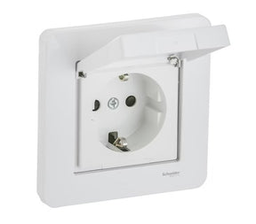 Pistorasia Schneider Electric Exxact 1-osainen 16A 0x UKJ Kansi Valkoinen - KarelianStore