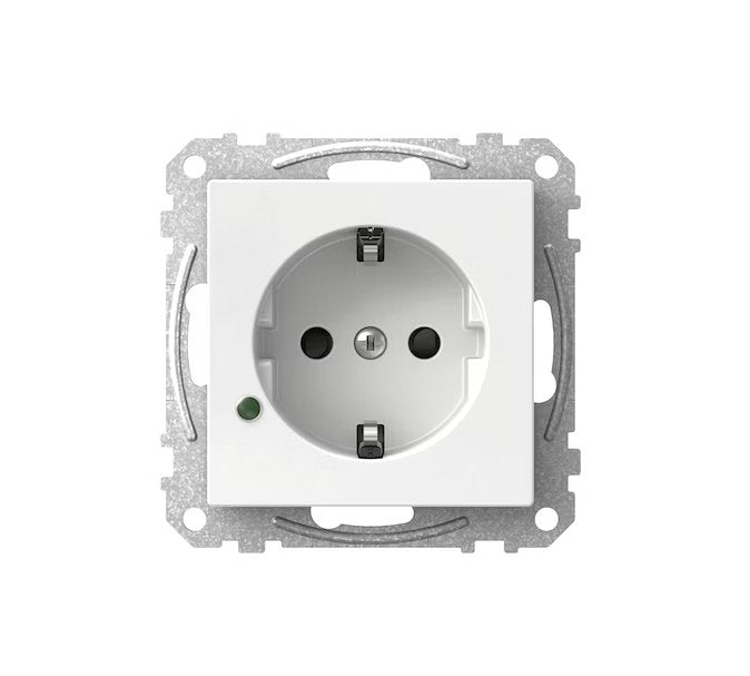 Pistorasia Schneider Electric Exxact 1-osainen 16A IP21 UKJ LED Valkoinen - KarelianStore