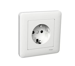 Pistorasia Schneider Electric Exxact 1-osainen 16A IP21 UPJ Valkoinen - KarelianStore