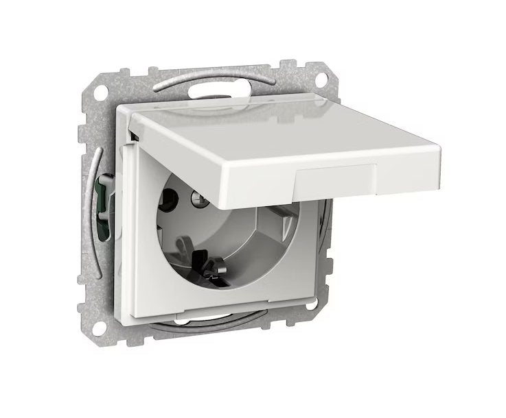 Pistorasia Schneider Electric Exxact 1-osainen IP21 0x UKJ Kansi Valkoinen - KarelianStore