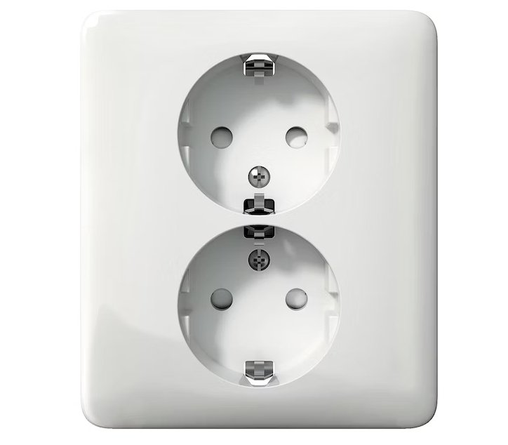 Pistorasia Schneider Electric Exxact 2-osainen 16A IP21 2x UPJ Valkoinen - KarelianStore