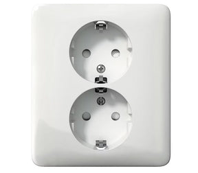 Pistorasia Schneider Electric Exxact 2-osainen 16A IP21 2x UPJ Valkoinen - KarelianStore