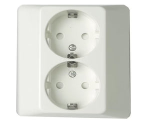 Pistorasia Schneider Electric Exxact 2-osainen 16A IP21 UPJ 1x Valkoinen 50 kpl - KarelianStore