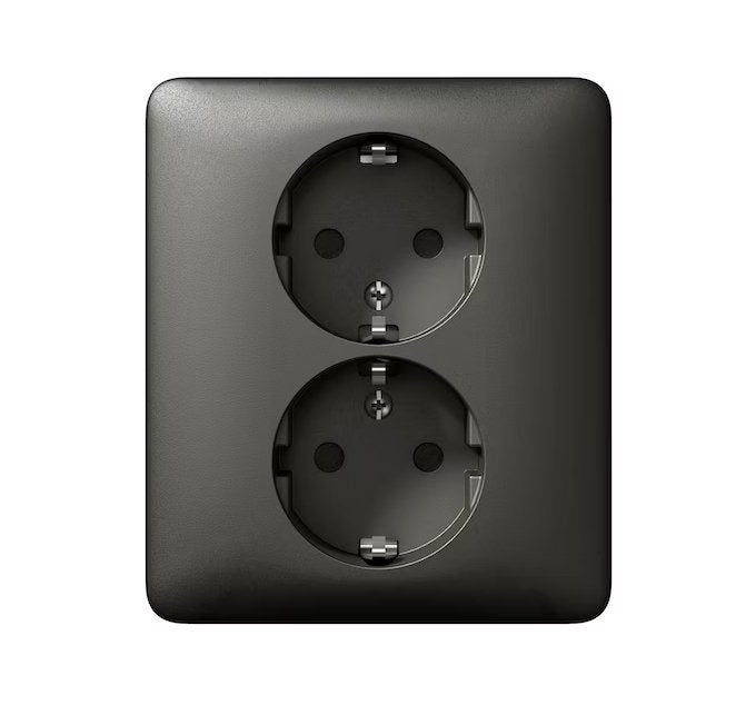 Pistorasia Schneider Electric Exxact 2-osainen 16A IP21 UPJ 2x Antrasiitti - KarelianStore