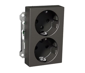 Pistorasia Schneider Electric Exxact 2s 16A IP20 2x UKJ Antrasiitti - KarelianStore