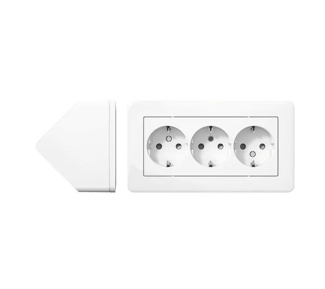 Pistorasia Schneider Electric Exxact 3-osainen Kulma Valkoinen - KarelianStore