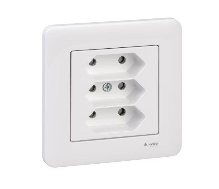 Pistorasia Schneider Electric Exxact 3E Ruuviliitin Valkoinen 5 kpl - KarelianStore