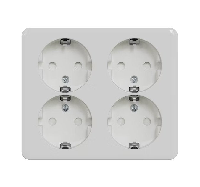 Pistorasia Schneider Electric Exxact 4-osainen 16A IP21 PPj 2x Valkoinen - KarelianStore