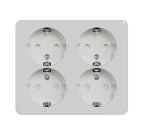 Pistorasia Schneider Electric Exxact 4-osainen 16A IP21 PPj 2x Valkoinen - KarelianStore