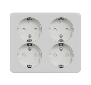 Pistorasia Schneider Electric Exxact 4-osainen 16A IP21 PPj 2x Valkoinen - KarelianStore