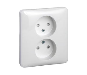 Pistorasia Schneider Electric Exxact Peitelevyllä Maadoittamaton Valkoinen 5 kpl - KarelianStore